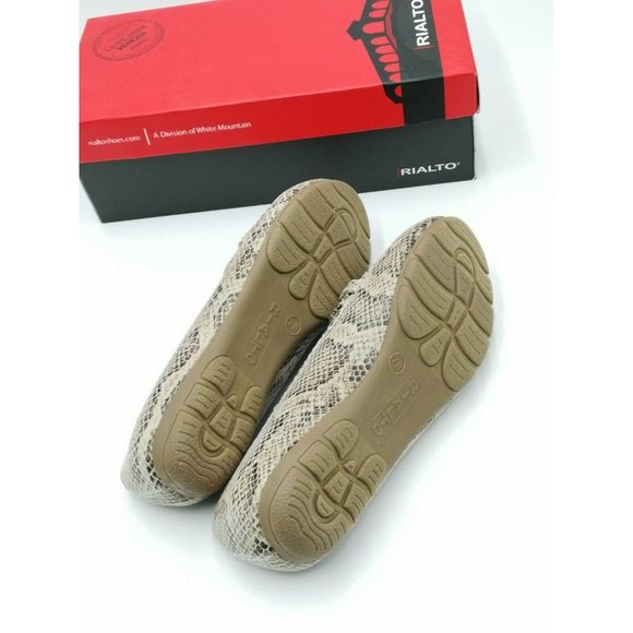 Rialto Guiding Loafer Flats Snakeskin Print Women's US 7W New - Picture 8 of 11